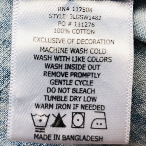 Levi’s Button Up Towel Wash Denim Shirt Short Sleeve - Picture 9 of 11